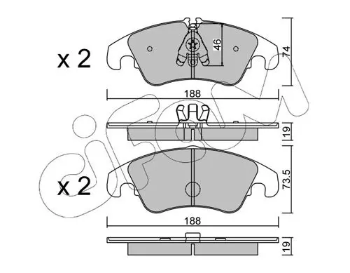 Handler.Part Brake pad set, disc brake CIFAM 8227754 1