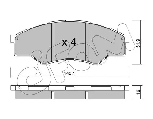 Handler.Part Brake pad set, disc brake CIFAM 8227970 1