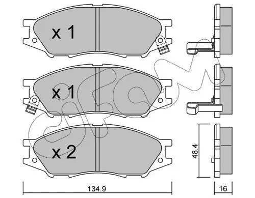 Handler.Part Brake pad set, disc brake CIFAM 8228100 1