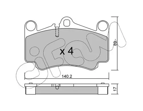 Handler.Part Brake pad set, disc brake CIFAM 8228930 1