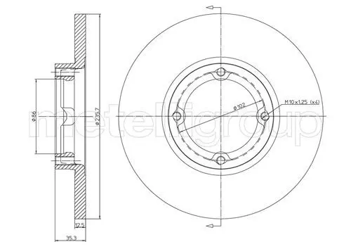 Handler.Part Brake disc CIFAM 800597C 1