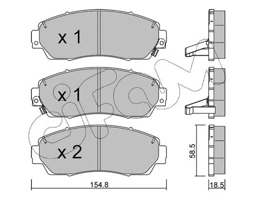 Handler.Part Brake pad set, disc brake CIFAM 8229030 1