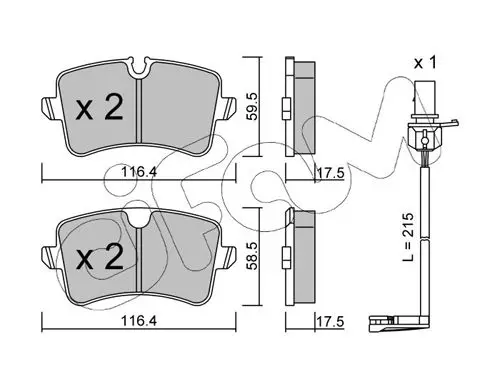 Handler.Part Brake pad set, disc brake CIFAM 8229550K 1