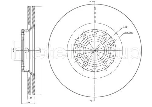 Handler.Part Brake disc CIFAM 800726C 1