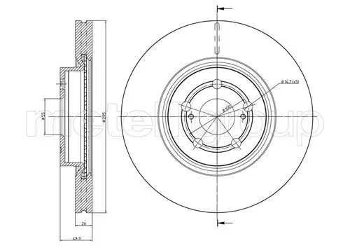 Handler.Part Brake disc CIFAM 800854C 1