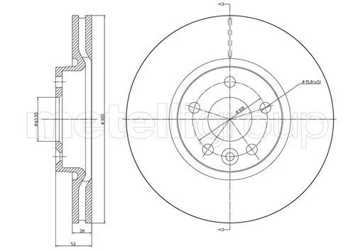 Handler.Part Brake disc CIFAM 800896C 1