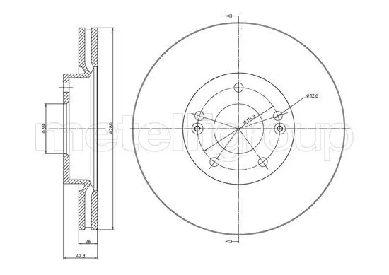 Handler.Part Brake disc CIFAM 800927C 2