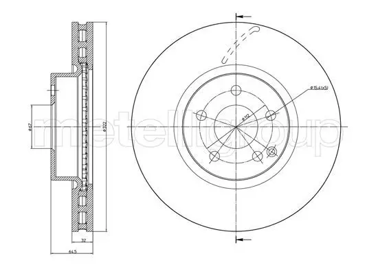 Handler.Part Brake disc CIFAM 8001026C 1