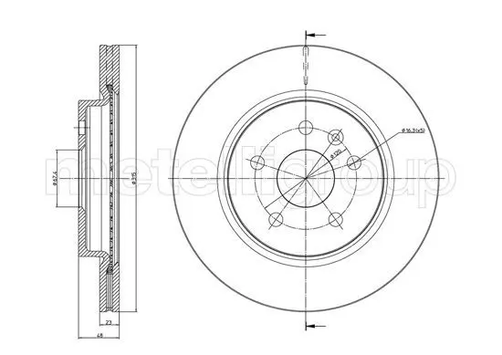 Handler.Part Brake disc CIFAM 8001009C 1