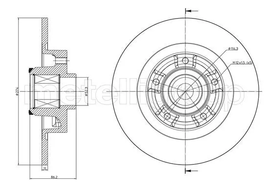 Handler.Part Brake disc CIFAM 8001232 1