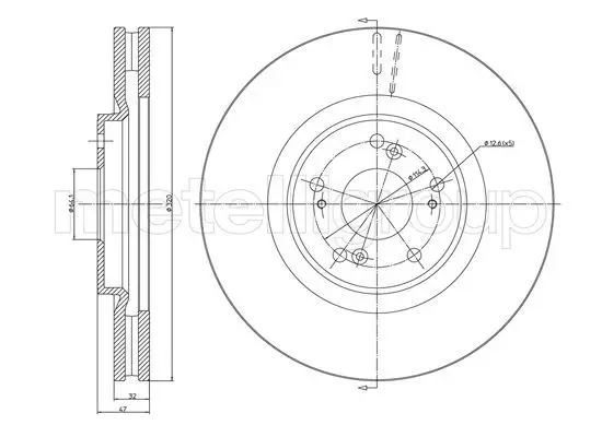 Handler.Part Brake disc CIFAM 8001325C 1