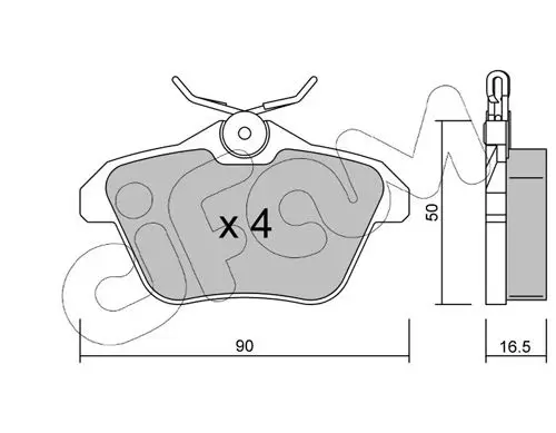 Handler.Part Brake pad set, disc brake CIFAM 8221130 1