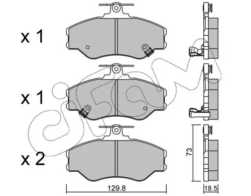 Handler.Part Brake pad set, disc brake CIFAM 8223660 1