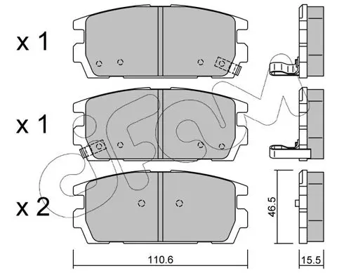 Handler.Part Brake pad set, disc brake CIFAM 8225070 1