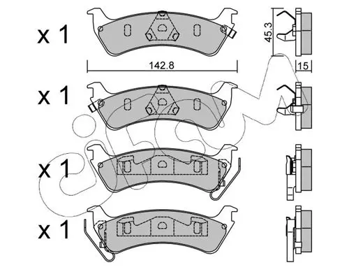 Handler.Part Brake pad set, disc brake CIFAM 8225270 1