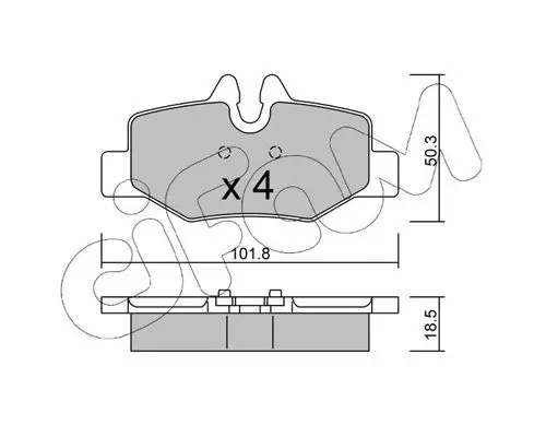 Handler.Part Brake pad set, disc brake CIFAM 8225760 1