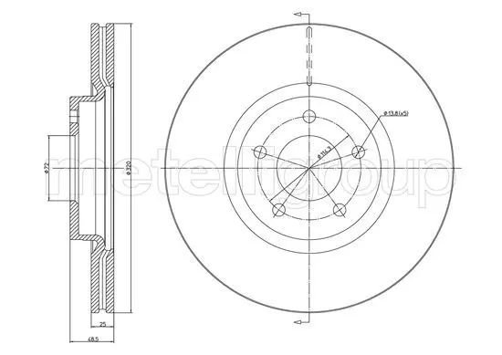 Handler.Part Brake disc CIFAM 8001417C 1