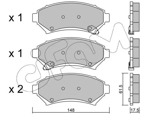 Handler.Part Brake pad set, disc brake CIFAM 8226960 1