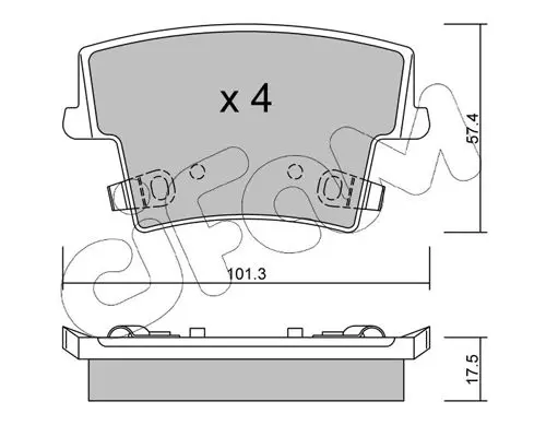 Handler.Part Brake pad set, disc brake CIFAM 8227180 1