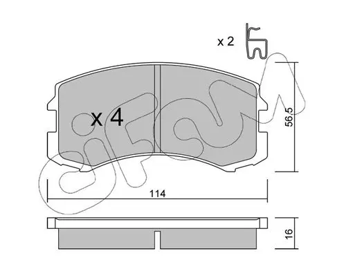 Handler.Part Brake pad set, disc brake CIFAM 8227360 1