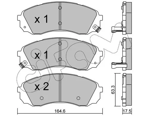 Handler.Part Brake pad set, disc brake CIFAM 8227850 1