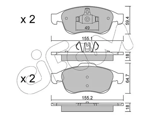 Handler.Part Brake pad set, disc brake CIFAM 8228170 1