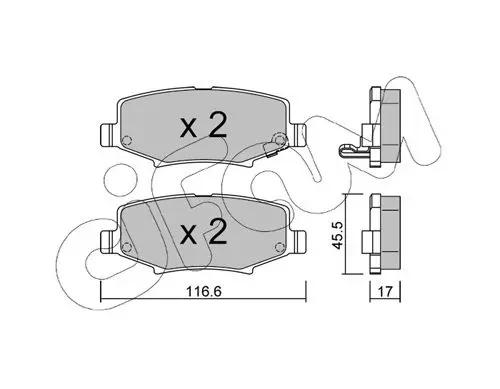 Handler.Part Brake pad set, disc brake CIFAM 8228630 1