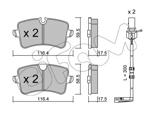 Handler.Part Brake pad set, disc brake CIFAM 8229551K 1