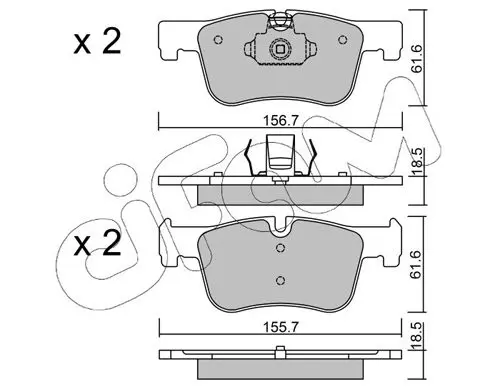 Handler.Part Brake pad set, disc brake CIFAM 8229600 1