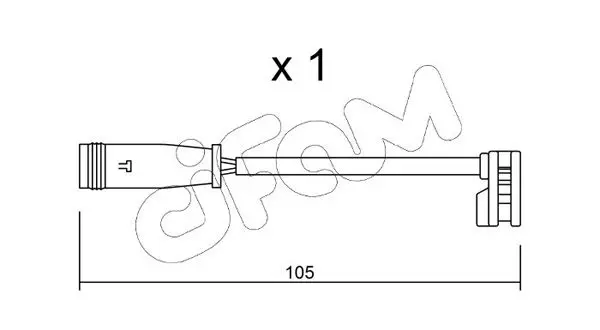 Handler.Part Warning contact, brake pad wear CIFAM SU313 1