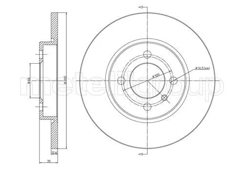 Handler.Part Brake disc CIFAM 800122 1