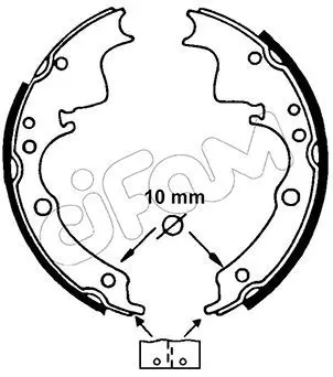 Handler.Part Brake shoe set CIFAM 153109 1