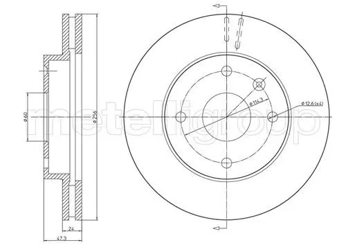 Handler.Part Brake disc CIFAM 800719 1