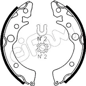 Handler.Part Brake shoe set CIFAM 153150 1