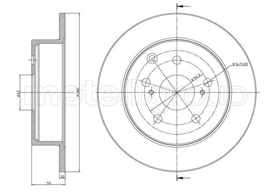 Handler.Part Brake disc CIFAM 800991C 1