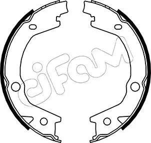 Handler.Part Brake shoe set, parking brake CIFAM 153184 1