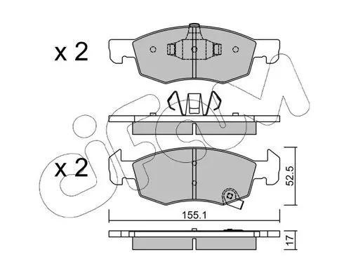 Handler.Part Brake pad set, disc brake CIFAM 82210340 1