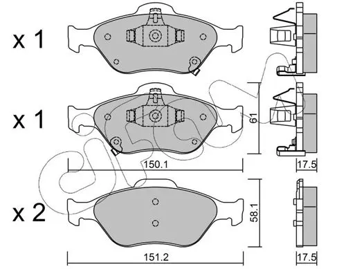 Handler.Part Brake pad set, disc brake CIFAM 8223161 1