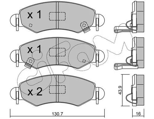 Handler.Part Brake pad set, disc brake CIFAM 8223391 1