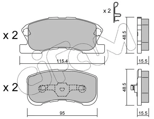 Handler.Part Brake pad set, disc brake CIFAM 8223810 1