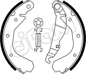 Handler.Part Brake shoe set CIFAM 153305 1