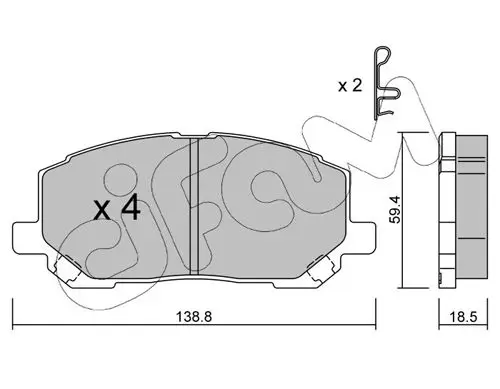 Handler.Part Brake pad set, disc brake CIFAM 8226160 1