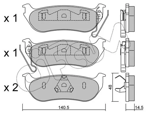 Handler.Part Brake pad set, disc brake CIFAM 8226270 1