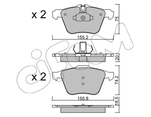 Handler.Part Brake pad set, disc brake CIFAM 8228351 1