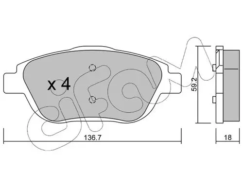 Handler.Part Brake pad set, disc brake CIFAM 8228520 1