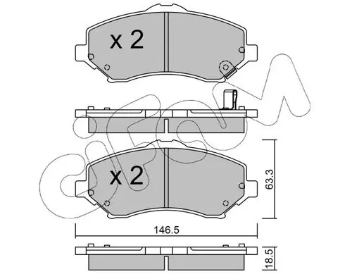 Handler.Part Brake pad set, disc brake CIFAM 8228621 1