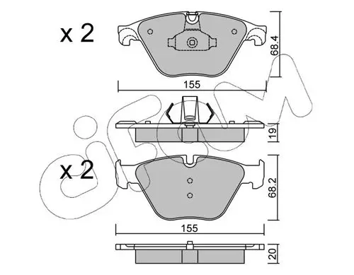 Handler.Part Brake pad set, disc brake CIFAM 8229180 1