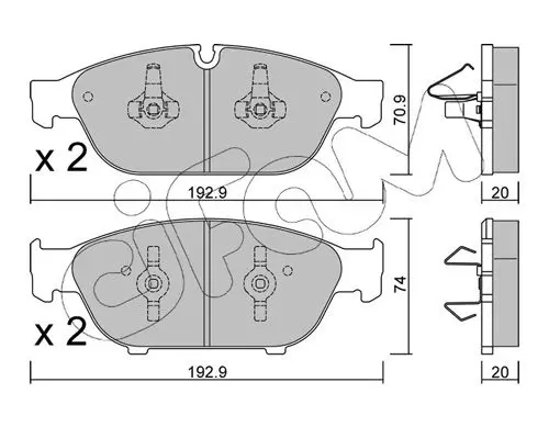 Handler.Part Brake pad set, disc brake CIFAM 8229530 1