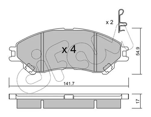 Handler.Part Brake pad set, disc brake CIFAM 8229960 1