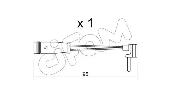 Handler.Part Warning contact, brake pad wear CIFAM SU129 1